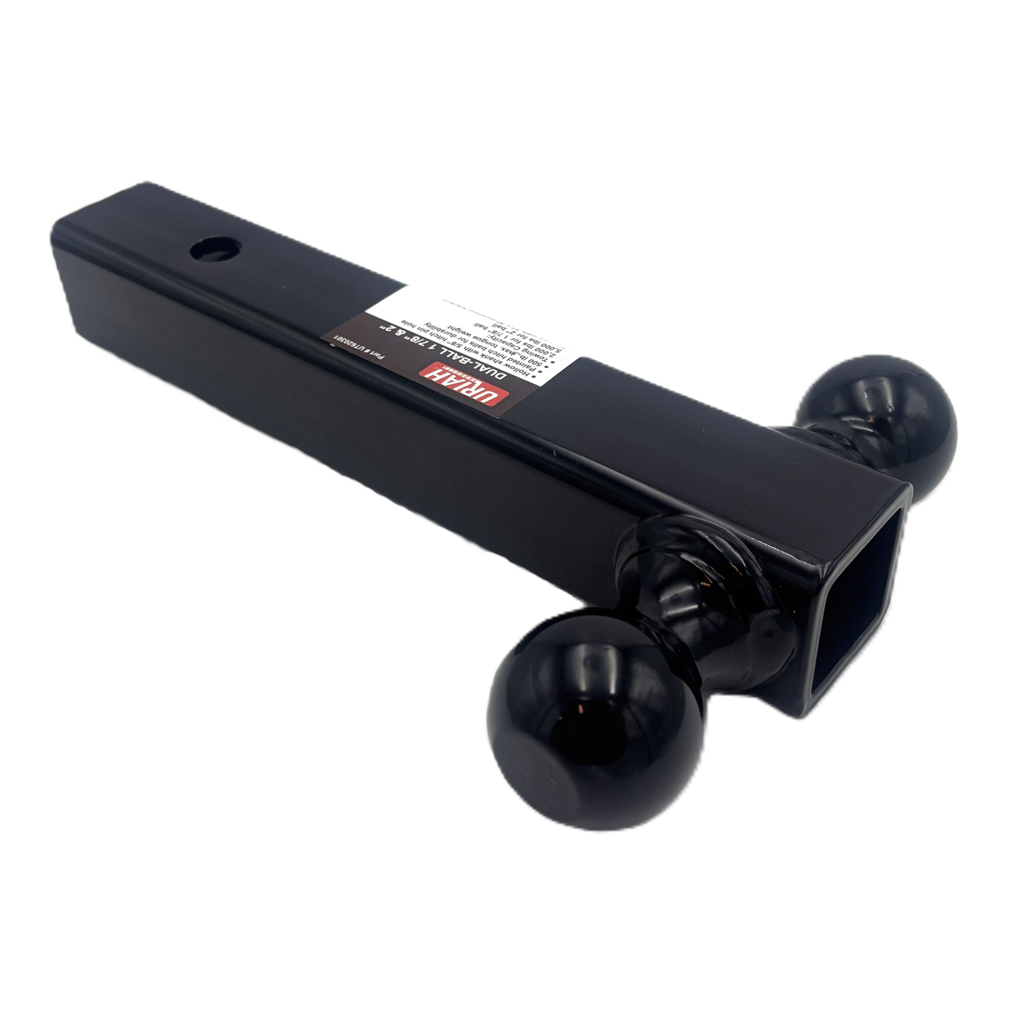 Uriah Products Dual Ball Mount — 1-7/8in. & 2in. Balls, 2,000 lbs. & 5,000 lbs. GTW, Black Powder Coat, Model# UT620301